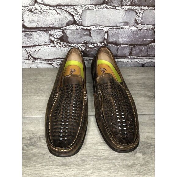 Florsheim Brown Leather BasketWeaves Driving Shoes Men Sz 11M US/44EU 13311-215 - Picture 4 of 16